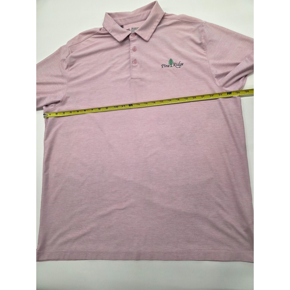 Pine Ridge Golf Under Armour Loose Heatgear Pink Polo Men's Shirt - 2XL - Picture 5 of 9